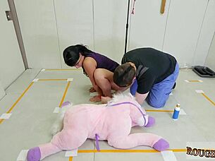 Extreme cum drinking in bondage