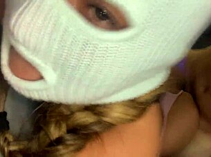 Abby, 20, enjoys doggy style with cum on her huge ass