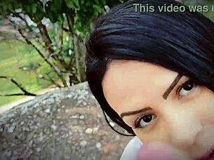 my stepsister slut gives asmr blowjob pov