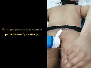 are you ready for your first anal, young latina? measuring fingers before assfucking her tight hole