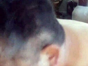 latino sucking black shemale's big cock 😏