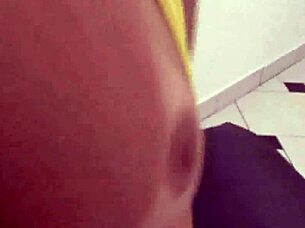 Watch this tanned latina tranny babe strip naked and jerk her cock solo