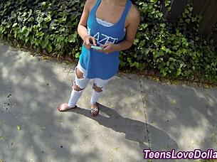 An amateur teen's ass gets cummed on in this outdoor reality scene