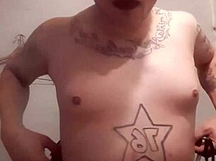 A sexy sissy feels intense pleasure alone.