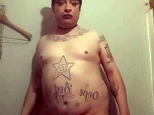 A sexy sissy feels intense pleasure alone.