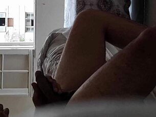flashing naked with hard dick to the neighbor at open window
