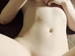 Intimate Japanese Couple's Homemade Video Begging for Creampie. Black-Haired Beauty Craves to Get Pregnant.