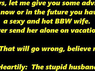 A wife sends postcards while cheating on her husband with various partners