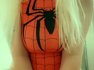 riding big dildo solo with shaved pussy