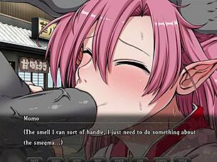 In this hentai, samurai gets fingered outdoors