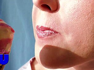 Sucking Ice Cream Like a Cock Fetish