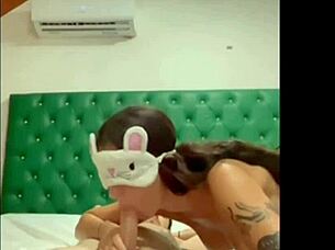 Having extreme sex with the maid and her big natural tits