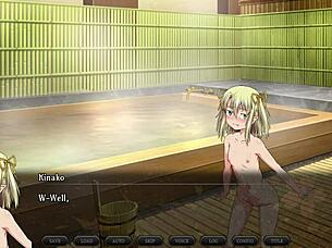 In this hentai, samurai gets fingered outdoors