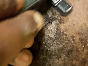 oski and his hairy wife get wet