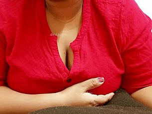 In Westbengal, a bhabhi shares a moment showing her features in a cultural display