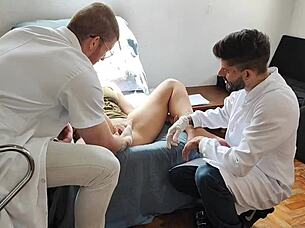 Slutty Patient Seduces Two Doctors During Her Gynecologist Visit