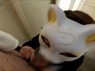 Perverted Asian Wife Blows And Creampies In Garage