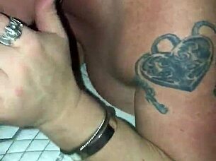 Old man enjoys blindfold sucking