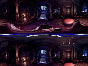 Curly Haired Babe Lacy Channing Sucks Monster Cock In Victorian Mansion!