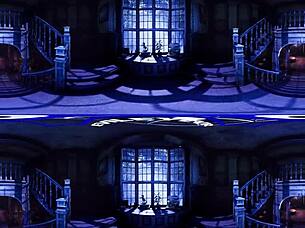 Curly Haired Babe Lacy Channing Sucks Monster Cock In Victorian Mansion!