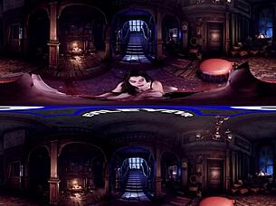 Curly Haired Babe Lacy Channing Sucks Monster Cock In Victorian Mansion!