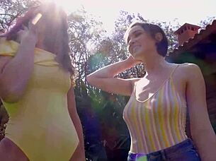 Curvy Lesbian Teens Megan Blake And Jay Marie Show Nice Bodies In Sunny Photo Session 😍