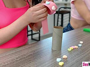 one huge hard cock satisfies two wet teen stepsisters kyler quinn and petite asian lulu chu