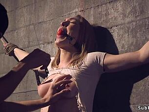 Brunette Bound In Bondage