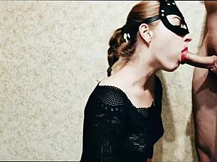 Sexy Amateur Deepthroats Big Cock in Dorm Room Before Doggystyle Fucking Her Big Ass