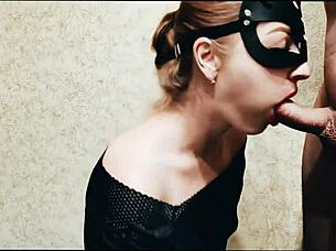 Sexy Amateur Deepthroats Big Cock in Dorm Room Before Doggystyle Fucking Her Big Ass