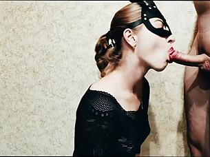 Sexy Amateur Deepthroats Big Cock in Dorm Room Before Doggystyle Fucking Her Big Ass