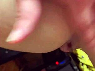 Adorable Amateur Blowing Cum All Over That Wet Pussy And Ass