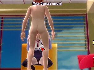 REDHEAD DANCES AT THE NIGHT CLUB, SHOWING OFF HER BIG ASS