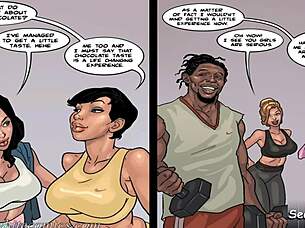 Poker game: big dick instructor fucks my wife at the gym 😏