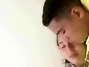 A sexy couple enjoys intimate moments in bed