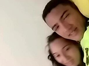 A sexy couple enjoys intimate moments in bed