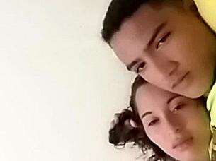 A sexy couple enjoys intimate moments in bed