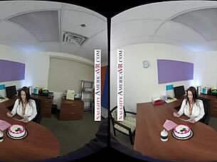 naughty america's angela white gets birthday surprise at office, then puts out