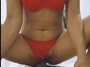 Thai Babe Taught Rough Sex on Sofa by Man