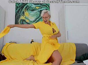 Angel Wicky Rips Clothes For Dildo Masturbation!