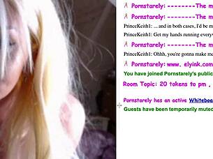 Big Boobed Cam Girl Rides Dildo While Watching Cumshot