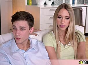 Cute Asian Stepmom and Horny Blonde Stepsis Use My Lucky Cock.