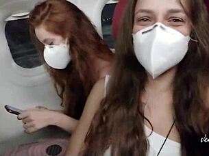 Venusss Model Cums on Plane Vlog