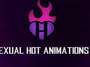 two horny scout monitors finger and lick each other in the forest animation