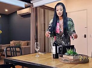 ebony latina whore rides monster cock on valentine's day