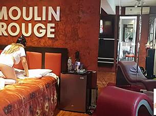 Peruvian couple plays their hardcore game in the hotel room.