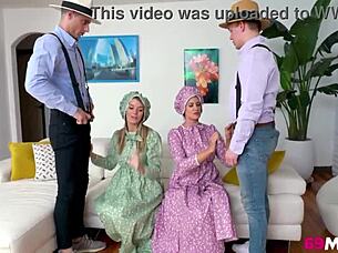 Penny Barber ja Pristine Edge vaihtavat kyrpiä tässä amish-äitipuoli kohtauksessa