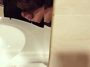 asian crossdresser teasing with solo play