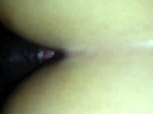 White milf gives pussy and ass to black stud!