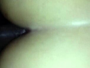 White milf gives pussy and ass to black stud!